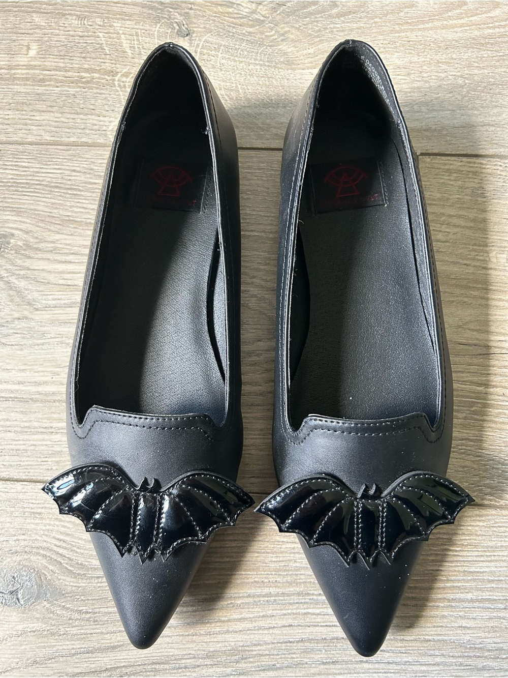 Strange Cult Dagger Bat Flats Black Size 8.5